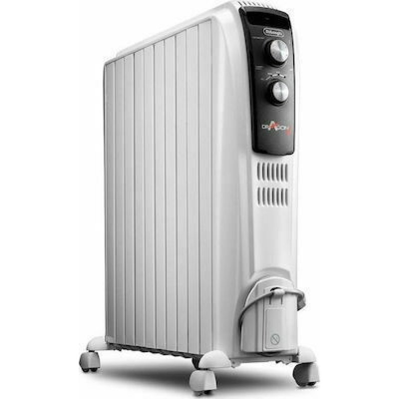 DELONGHI Dragon 4 TRD41025 Καλοριφέρ Λαδιού με 10 φέτες 2500W 0001734 DELONGHI Dragon 4 TRD41025 Καλοριφέρ Λαδιού με 10 φέτες 2500W 0001734