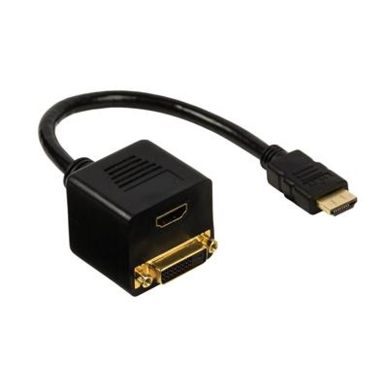 VALUELINE VGCP 34951B 0.20 Splitter HDMI αρσ - DVI-D θηλ + HDMI θηλ 0.2m 0010999 VALUELINE VGCP 34951B 0.20 Splitter HDMI αρσ - DVI-D θηλ + HDMI θηλ 0.2m 0010999
