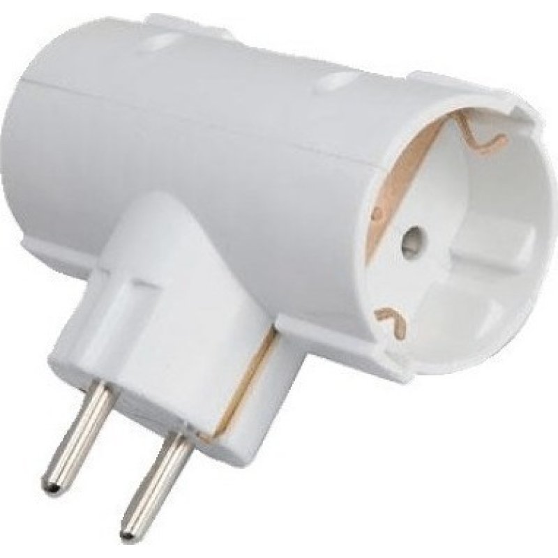 EUROLAMP 147-10004 Ταφ Σούκο 2 Θέσεων Λευκό 0013226 EUROLAMP 147-10004 Ταφ Σούκο 2 Θέσεων Λευκό 0013226