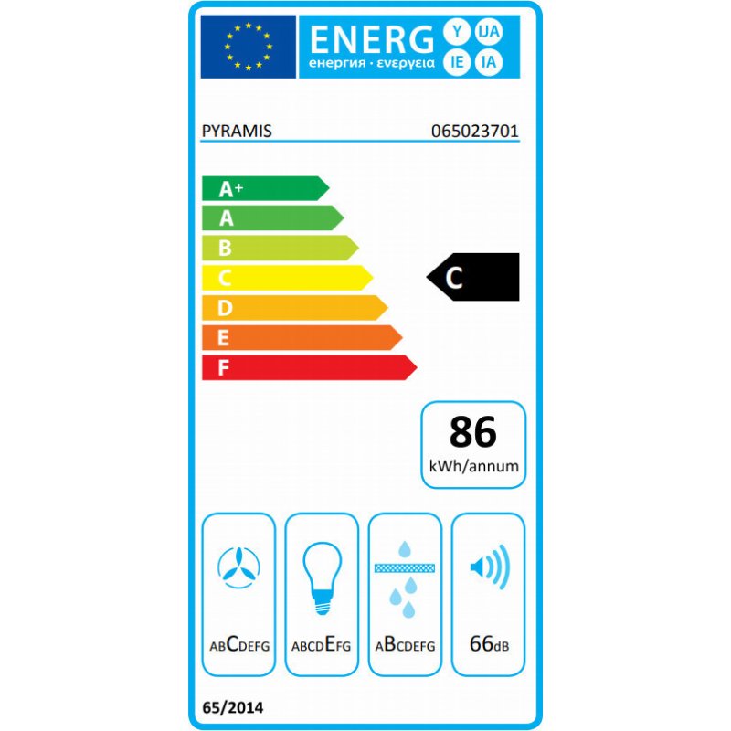 PYRAMIS 065023701 Απορροφητήρας Πτυσσόμενος Turbo 60cm Λευκός / 650 m³/h 0015710 PYRAMIS 065023701 Απορροφητήρας Πτυσσόμενος Turbo 60cm Λευκός / 650 m³/h 0015710