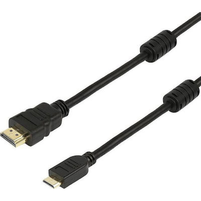 POWERTECH CAB-H011 Καλώδιο HDMI 19pin (Μ) σε HDMI Mini (M), με Ethernet, 1.5m 0017111 POWERTECH CAB-H011 Καλώδιο HDMI 19pin (Μ) σε HDMI Mini (M), με Ethernet, 1.5m 0017111