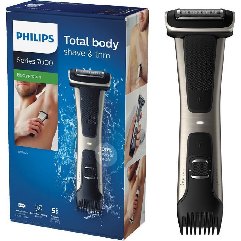 PHILIPS BG7025/15 Επαναφορτιζόμενη Ξυριστική Μηχανή Σώματος 0017922 PHILIPS BG7025/15 Επαναφορτιζόμενη Ξυριστική Μηχανή Σώματος 0017922