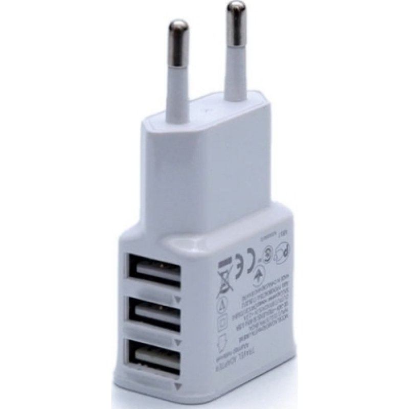 LAMTECH LAM040532 3xUSB CHARGER 2,1A WHITE 0018241 LAMTECH LAM040532 3xUSB CHARGER 2,1A WHITE 0018241