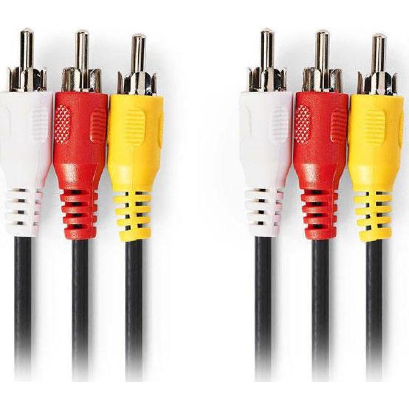 NEDIS CVGP24300BK100 Καλώδιο A/V 3x RCA αρσ. - 3x RCA αρσ., 10 m 0018746 NEDIS CVGP24300BK100 Καλώδιο A/V 3x RCA αρσ. - 3x RCA αρσ., 10 m 0018746