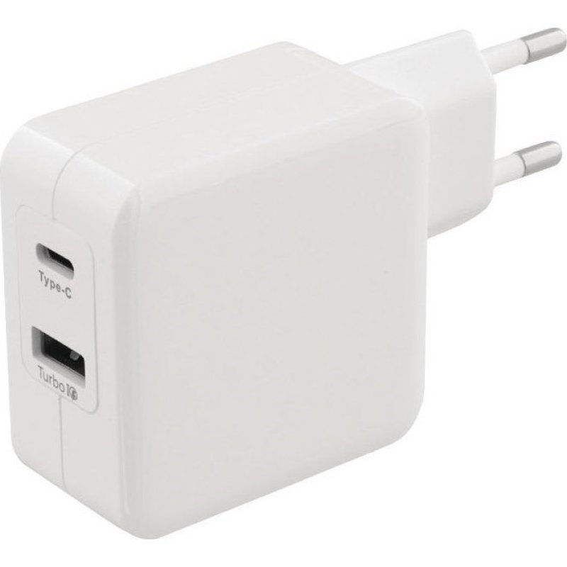 SWEEX CH-015WH Universal Φορτιστής με Δύο Εξόδους, 1x USB και 1x USB type-C 4.8A, σε Λευκό Χρώμα 0018927 SWEEX CH-015WH Universal Φορτιστής με Δύο Εξόδους, 1x USB και 1x USB type-C 4.8A, σε Λευκό Χρώμα 0018927