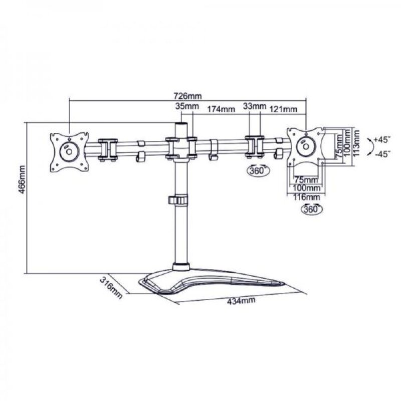 SBOX LCD-F024 Monitor Stand 13 SBOX LCD-F024 Monitor Stand 13