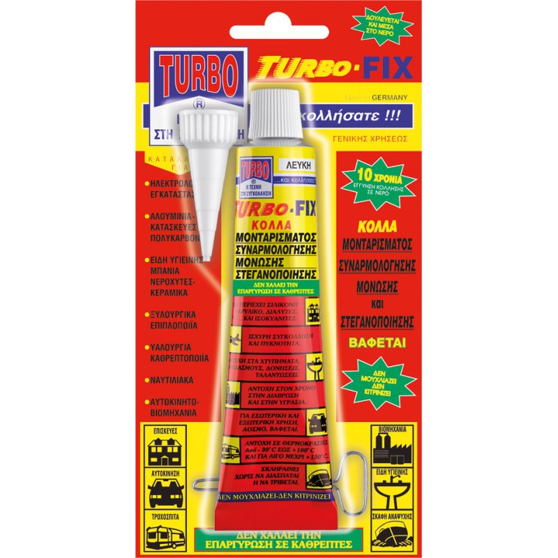 TURBO-FIX Κόλλα Διάφανη Blister 80ml 0022354 TURBO-FIX Κόλλα Διάφανη Blister 80ml 0022354