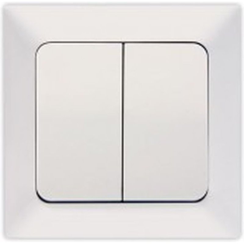 EUROLAMP 152-12004 Διακόπτης A/R-K/R Λευκός 0023371 EUROLAMP 152-12004 Διακόπτης A/R-K/R Λευκός 0023371