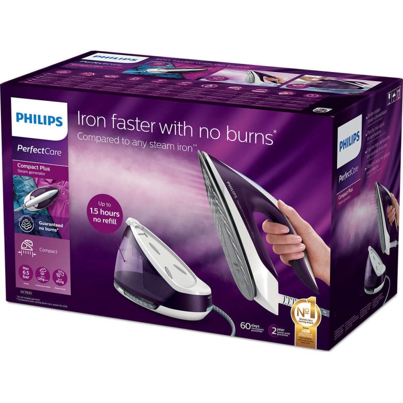 PHILIPS GC7933/30 Σύστημα Σιδερώματος 2400W - 120 gr/min - 6.5Bar - Refill 0023568 PHILIPS GC7933/30 Σύστημα Σιδερώματος 2400W - 120 gr/min - 6.5Bar - Refill 0023568