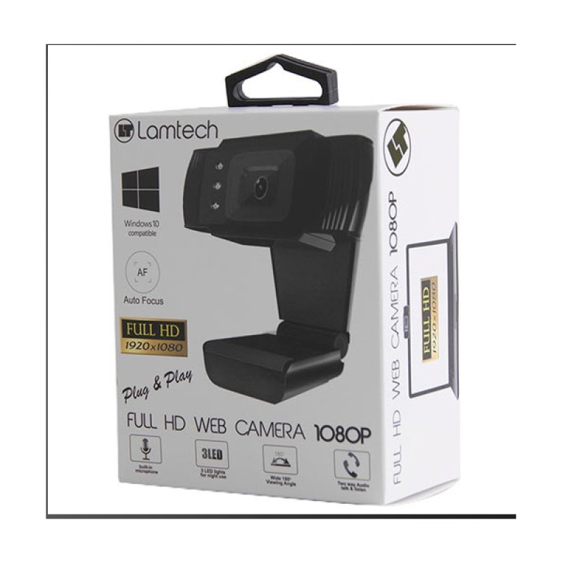 LAMTECH LAM021509 Full HD USB Web Camera With LED 1080P 0023695 LAMTECH LAM021509 Full HD USB Web Camera With LED 1080P 0023695