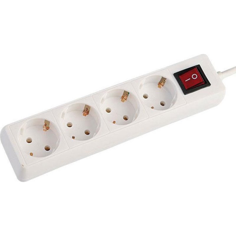 EUROLAMP 147-62212 Πολύπριζο 4 Θέσεων με Καλώδιο & Διακόπτη 3 x 1.5mm 1.50m με Προστασία Επαφών 0024509 EUROLAMP 147-62212 Πολύπριζο 4 Θέσεων με Καλώδιο & Διακόπτη 3 x 1.5mm 1.50m με Προστασία Επαφών 0024509