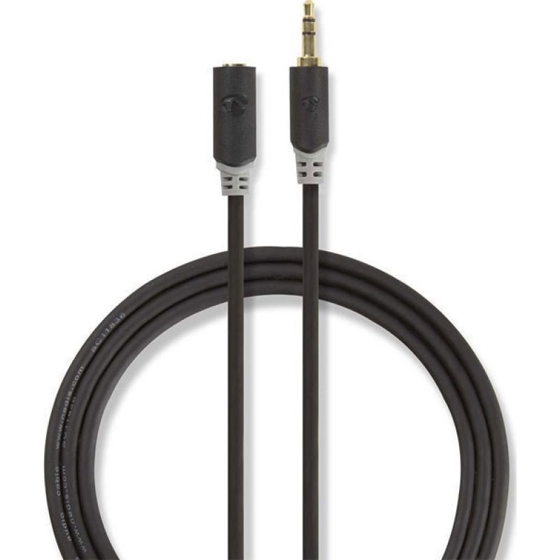 NEDIS CABW22050AT30 Καλώδιο προέκτασης ήχου 3,5mm Stereo αρσ. - 3,5mm Stereo θηλ. 3m 0024917 NEDIS CABW22050AT30 Καλώδιο προέκτασης ήχου 3,5mm Stereo αρσ. - 3,5mm Stereo θηλ. 3m 0024917