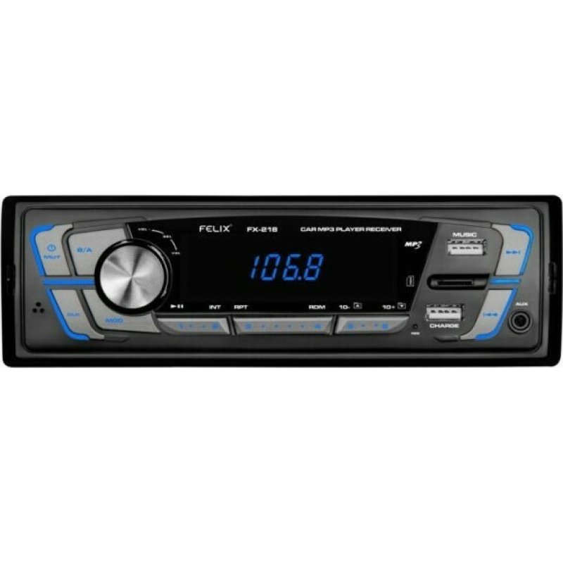 FELIX FX-218 Ράδιο Αυτοκινήτου USB/SD LED Οθόνη Ισχύς Εισόδου 2Χ25W 0025871 FELIX FX-218 Ράδιο Αυτοκινήτου USB/SD LED Οθόνη Ισχύς Εισόδου 2Χ25W 0025871