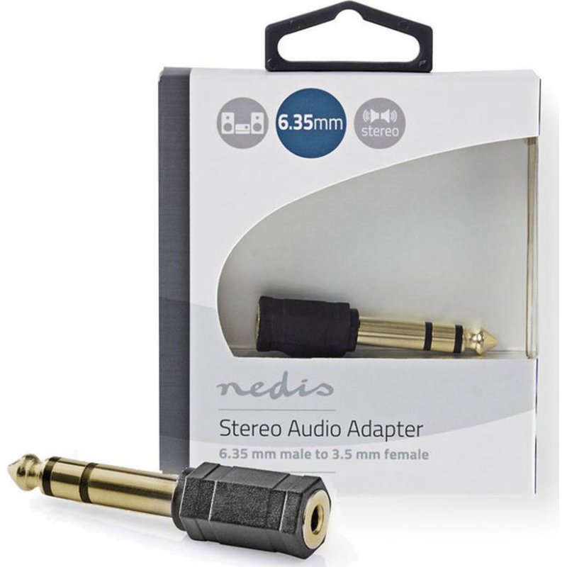 NEDIS CABW23930AT Αντάπτορας 6,35mm Stereo αρσ. - 3,5mm Stereo θηλ. με Επίχρυσες Επαφές. 0026646 NEDIS CABW23930AT Αντάπτορας 6,35mm Stereo αρσ. - 3,5mm Stereo θηλ. με Επίχρυσες Επαφές. 0026646