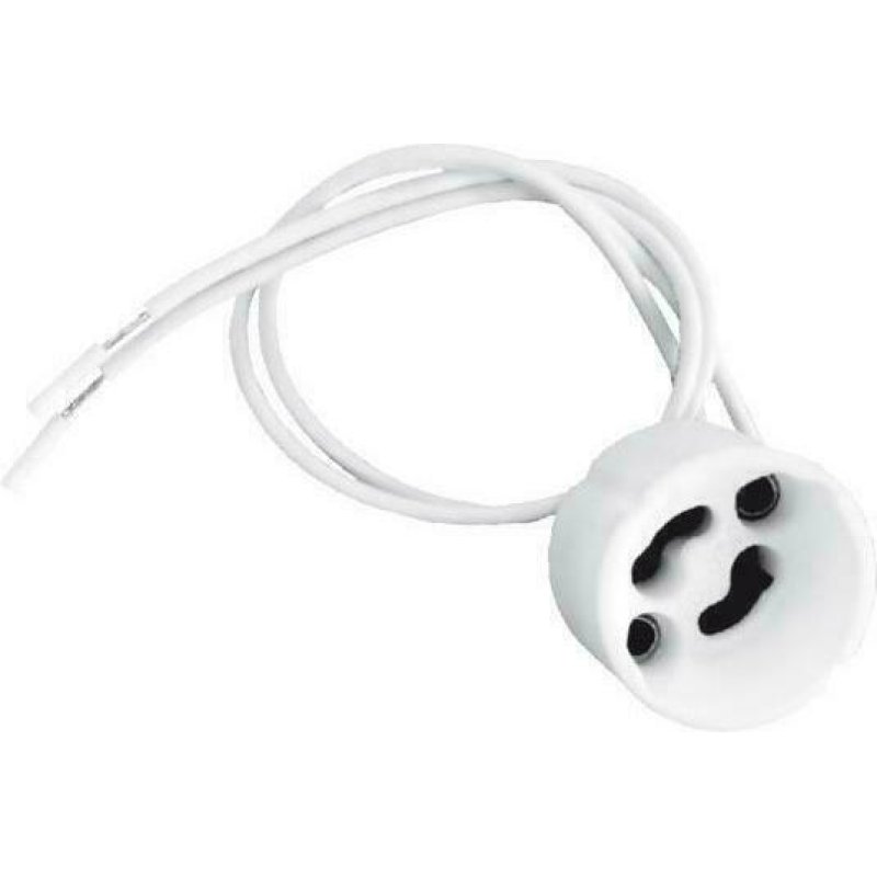 EUROLAMP 147-23013 Ντουι Πορσελάνης GU10 με Καλώδιο 25cm 0026718
