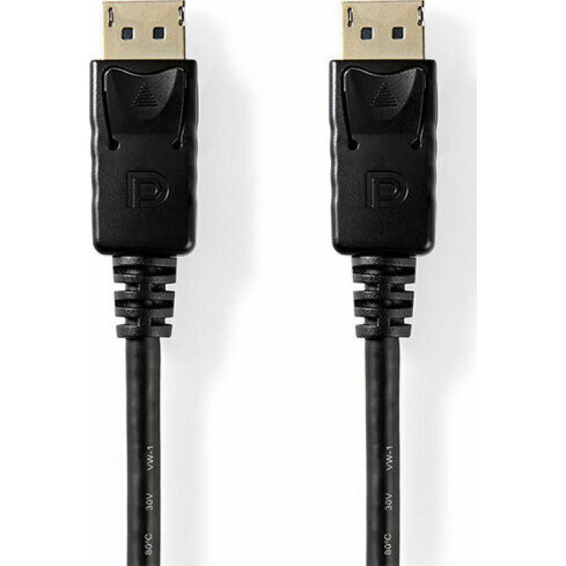 NEDIS CCGT37010BK20 DisplayPort Αρσενικό - DisplayPort Αρσενικό, 2.00m, Μαύρο 0026883 NEDIS CCGT37010BK20 DisplayPort Αρσενικό - DisplayPort Αρσενικό, 2.00m, Μαύρο 0026883