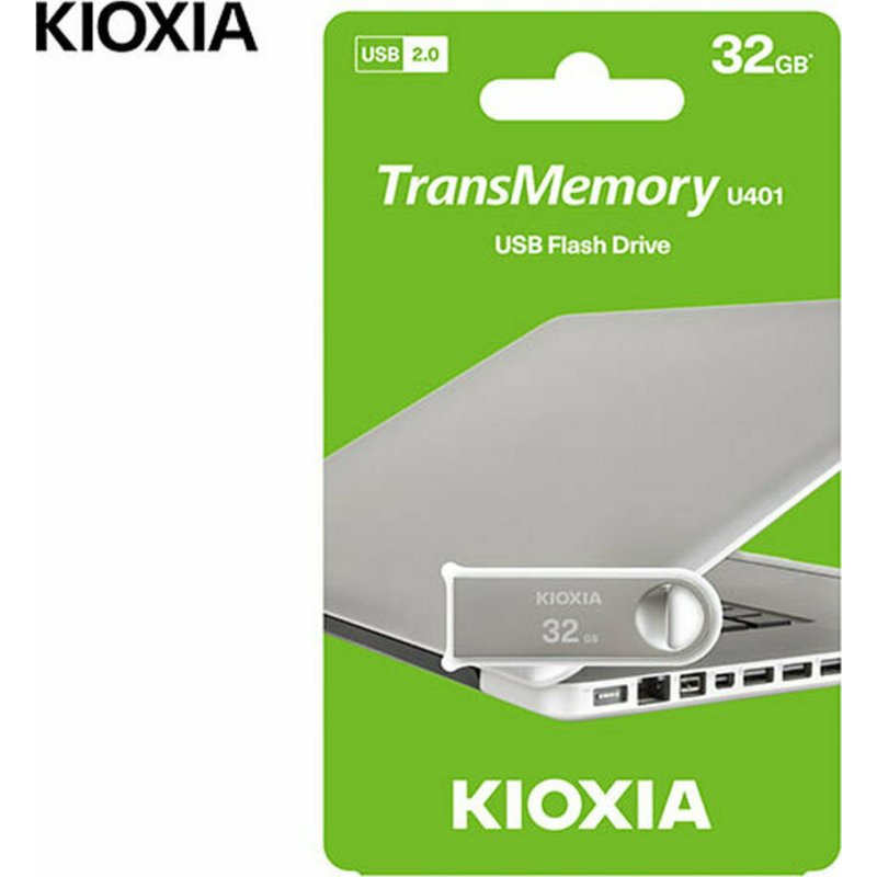 KIOXIA LU401S032GG4 TransMemory USB 2,0 32GB Ασημί 0027617 KIOXIA LU401S032GG4 TransMemory USB 2,0 32GB Ασημί 0027617