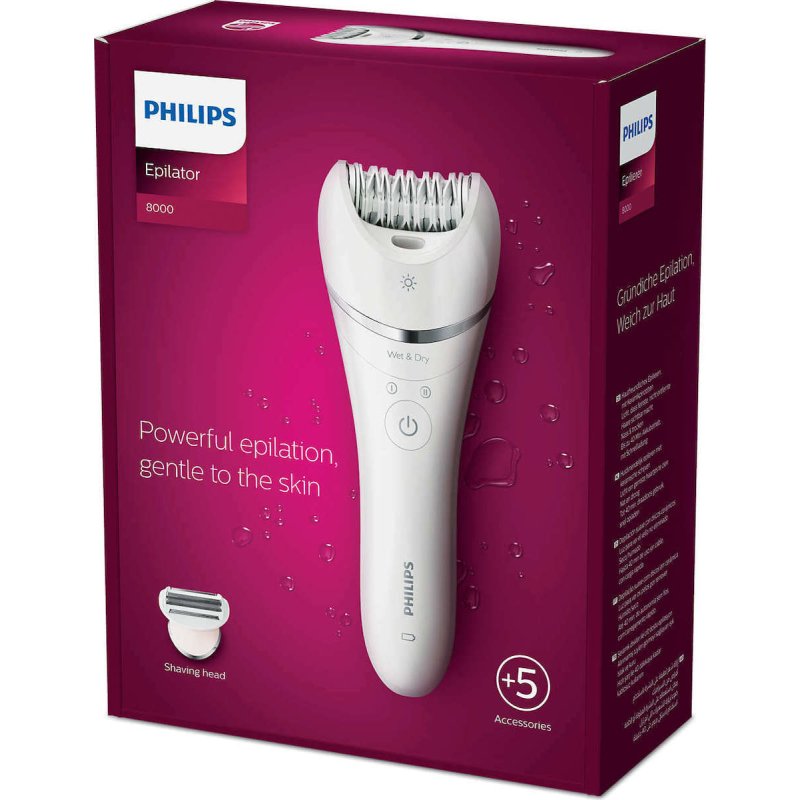 PHILIPS BRE710/00 Wet & Dry Epilator Series 8000 Επαναφορτιζόμενη Αποτριχωτική Μηχανή 0027679 PHILIPS BRE710/00 Wet & Dry Epilator Series 8000 Επαναφορτιζόμενη Αποτριχωτική Μηχανή 0027679