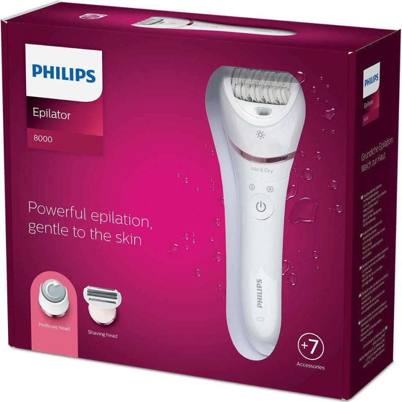 PHILIPS BRE730/10 Epilator Series 8000 Wet & Dry Επαναφορτιζόμενη Αποτριχωτική Μηχανή 0027682 PHILIPS BRE730/10 Epilator Series 8000 Wet & Dry Επαναφορτιζόμενη Αποτριχωτική Μηχανή 0027682