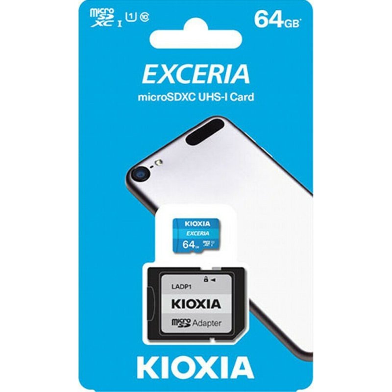 KIOXIA LMEX1L064GG2 EXCERIA microSDXC 64GB U1 with Adapter 0027989 KIOXIA LMEX1L064GG2 EXCERIA microSDXC 64GB U1 with Adapter 0027989