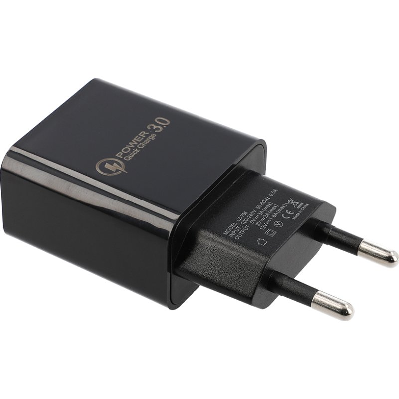 LAMTECH LAM021943 Quick Charger USB3.0 18W , Μαύρο 0028308 LAMTECH LAM021943 Quick Charger USB3.0 18W , Μαύρο 0028308