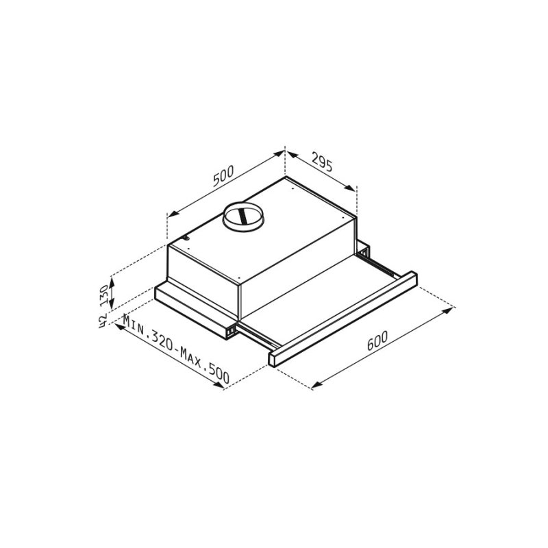 PYRAMIS 065032901 Απορροφητήρας Συρόμενος Power Slim 60cm Inox 0028665 PYRAMIS 065032901 Απορροφητήρας Συρόμενος Power Slim 60cm Inox 0028665