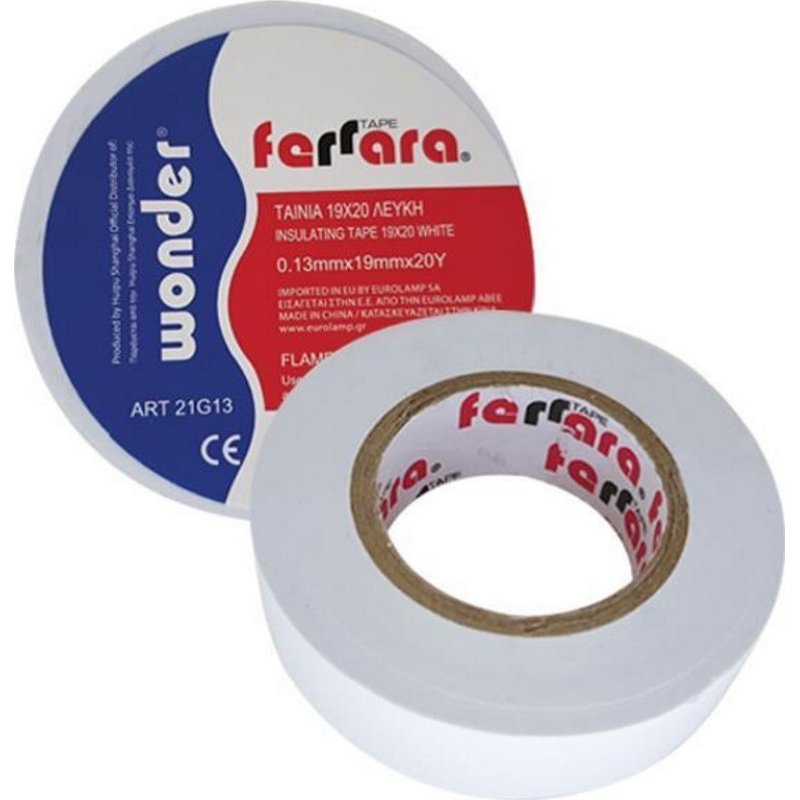EUROLAMP 147-34000 Μονωτική Ταινία 19X20 Λευκό 0028893 EUROLAMP 147-34000 Μονωτική Ταινία 19X20 Λευκό 0028893