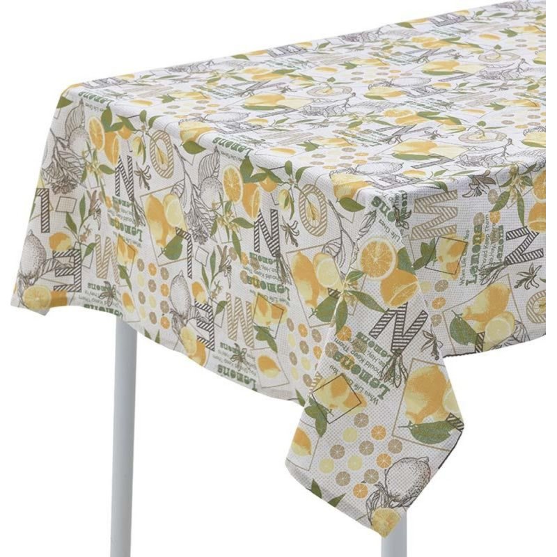 INART 6-40-121-0079 Τραπεζομάντηλο 110x180 Lemon Λευκό - Κίτρινο 0029216 INART 6-40-121-0079 Τραπεζομάντηλο 110x180 Lemon Λευκό - Κίτρινο 0029216