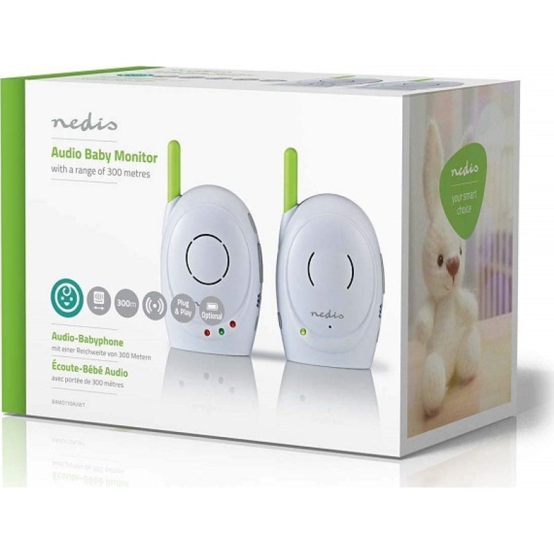 NEDIS BAMO110AUWT Ασύρματο baby monitor, με δυνατότητα αμφίδρομης επικοινωνίας. 0029247