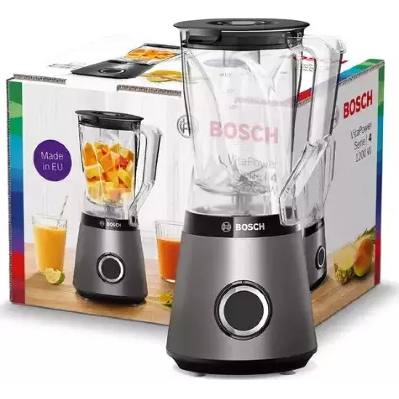 BOSCH MMB6141S Μπλέντερ για Smpoothies 1.5lt 1200Watt Γκρι 0029356 BOSCH MMB6141S Μπλέντερ για Smpoothies 1.5lt 1200Watt Γκρι 0029356
