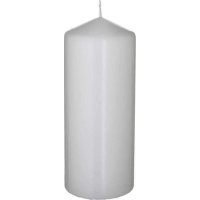 INART 3-80-061-0018 Διακοσμητικό Κερί Γκρι Παραφίνης 8x20cm 0029937