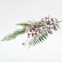 EUROLAMP 600-44267 Χριστουγεννιάτικο Διακοσμητικό Λουλούδι Πράσινο Πλαστικό 85cm 0030032