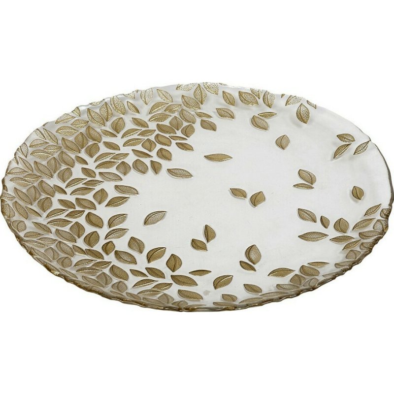 ESPIEL DAC1603 Foliage Διακοσμητική Πιατέλα Γυάλινη 33x33cm 0030562 ESPIEL DAC1603 Foliage Διακοσμητική Πιατέλα Γυάλινη 33x33cm 0030562