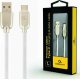 CABLEXPERT CC-USB2R-AMCM-1M-W Premium καουτσούκ Type-C Καλώδιο φόρτισης και δεδομένων USB, 1 m, λευκό 0030694 CABLEXPERT CC-USB2R-AMCM-1M-W Premium καουτσούκ Type-C Καλώδιο φόρτισης και δεδομένων USB, 1 m, λευκό 0030694