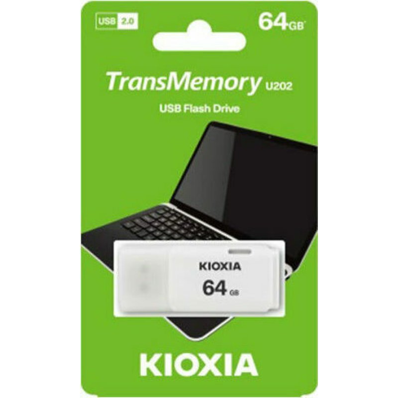 KIOXIA LU202W064GG4 USB 2.0 Flash Drive 64GB U202 Λευκό 0030962 KIOXIA LU202W064GG4 USB 2.0 Flash Drive 64GB U202 Λευκό 0030962