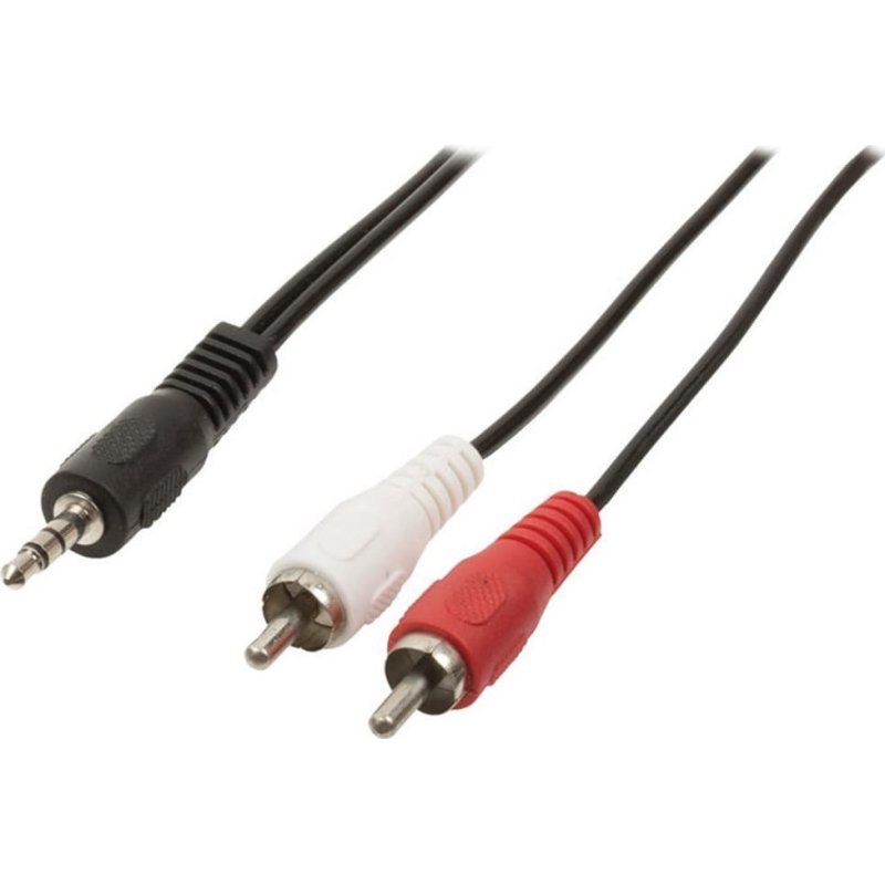 NEDIS CAGP22200BK30 Καλώδιο 2 x RCA αρσ. - 3,5mm Stereo αρσ, 3m 0032290