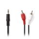 NEDIS CAGP22200BK30 Καλώδιο 2 x RCA αρσ. - 3,5mm Stereo αρσ, 3m 0032290