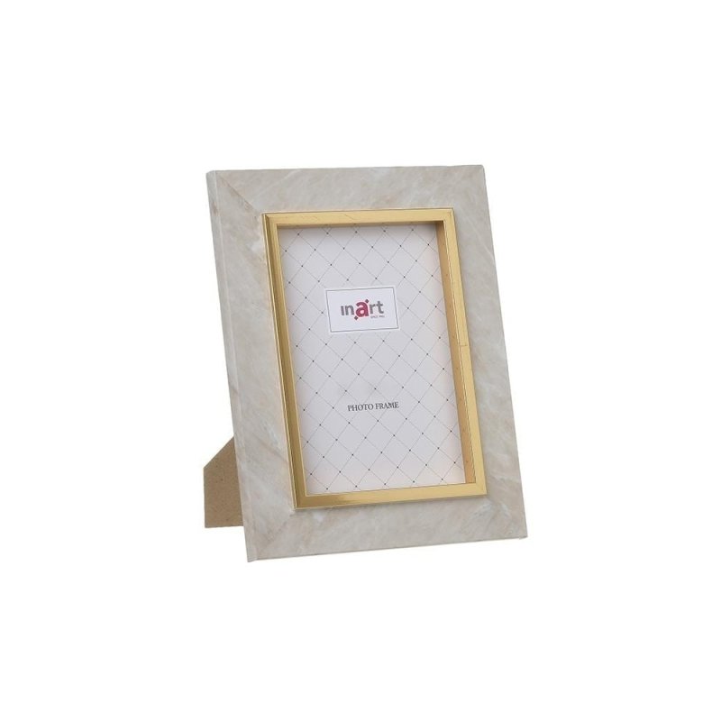 INART 3-30-524-0016  Κορνίζα Πλαστική 10x15cm Μπεζ/ Χρυσή 0032404