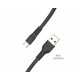LAMTECH LAM111801 TYPE-C FLAT CHARGING CABLE 1M BLACK 0032748 LAMTECH LAM111801 TYPE-C FLAT CHARGING CABLE 1M BLACK 0032748