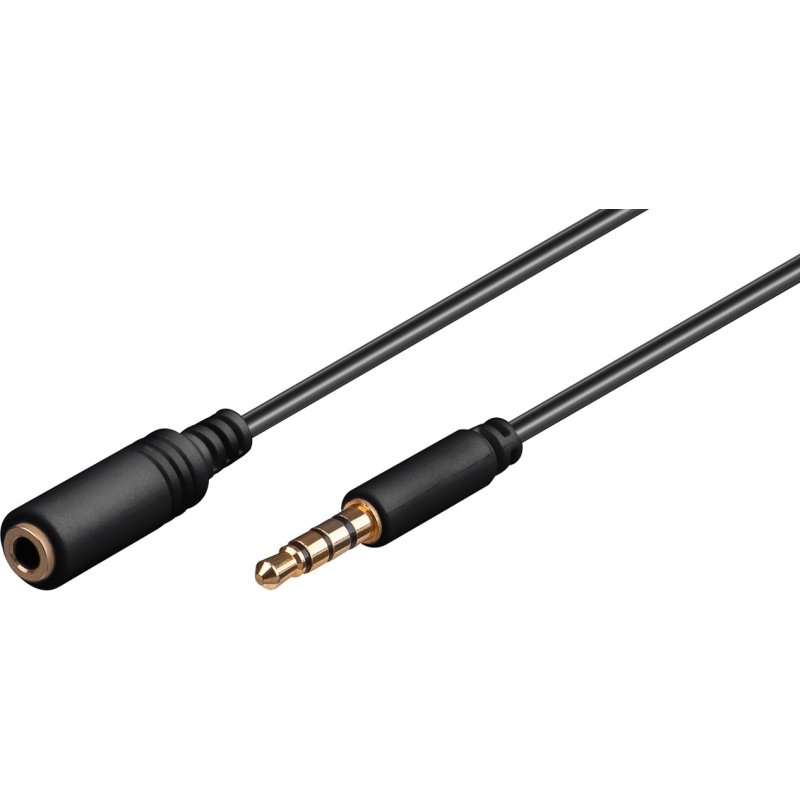 GOOBAY 62480 Προέκταση Καλωδίου Ήχου 3.5mm 4 pin stereo CU 3m Μαύρο 0032884 GOOBAY 62480 Προέκταση Καλωδίου Ήχου 3.5mm 4 pin stereo CU 3m Μαύρο 0032884