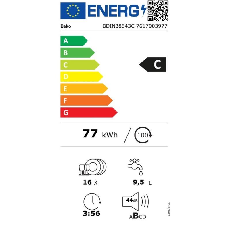 BEKO BDIN38643C Εντοιχιζόμενο Πλυντήριο Πιάτων για 16 Σερβίτσια Π59.8xY81.8εκ. Λευκό 0033218 BEKO BDIN38643C Εντοιχιζόμενο Πλυντήριο Πιάτων για 16 Σερβίτσια Π59.8xY81.8εκ. Λευκό 0033218