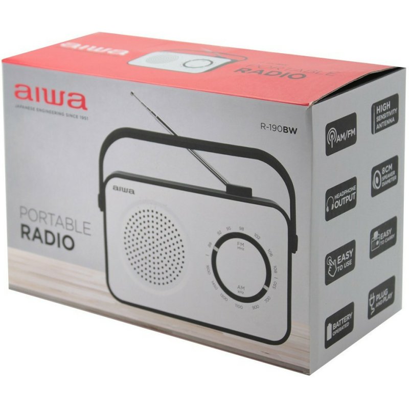 AIWA R-190BW Φορητό αναλογικό Ραδιόφωνο Λευκό 0033269 AIWA R-190BW Φορητό αναλογικό Ραδιόφωνο Λευκό 0033269