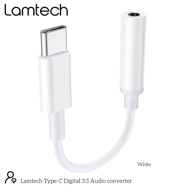 LAMTECH LAM023831 Μετατροπέας USB-C male σε 3.5mm female Λευκό 0033273 LAMTECH LAM023831 Μετατροπέας USB-C male σε 3.5mm female Λευκό 0033273