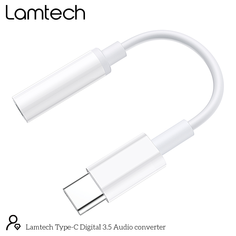 LAMTECH LAM023831 Μετατροπέας USB-C male σε 3.5mm female Λευκό 0033273 LAMTECH LAM023831 Μετατροπέας USB-C male σε 3.5mm female Λευκό 0033273