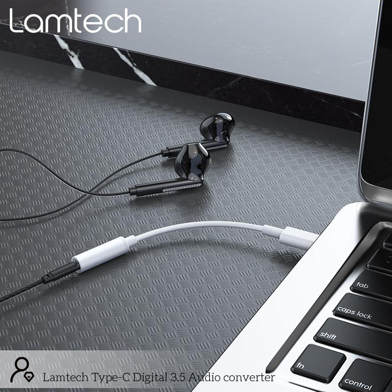 LAMTECH LAM023831 Μετατροπέας USB-C male σε 3.5mm female Λευκό 0033273 LAMTECH LAM023831 Μετατροπέας USB-C male σε 3.5mm female Λευκό 0033273
