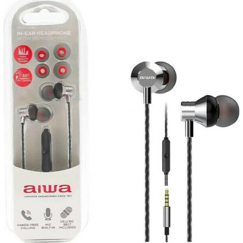 AIWA ESTM-50SL In-ear Handsfree με Βύσμα 3.5mm Silver 0033276 AIWA ESTM-50SL In-ear Handsfree με Βύσμα 3.5mm Silver 0033276