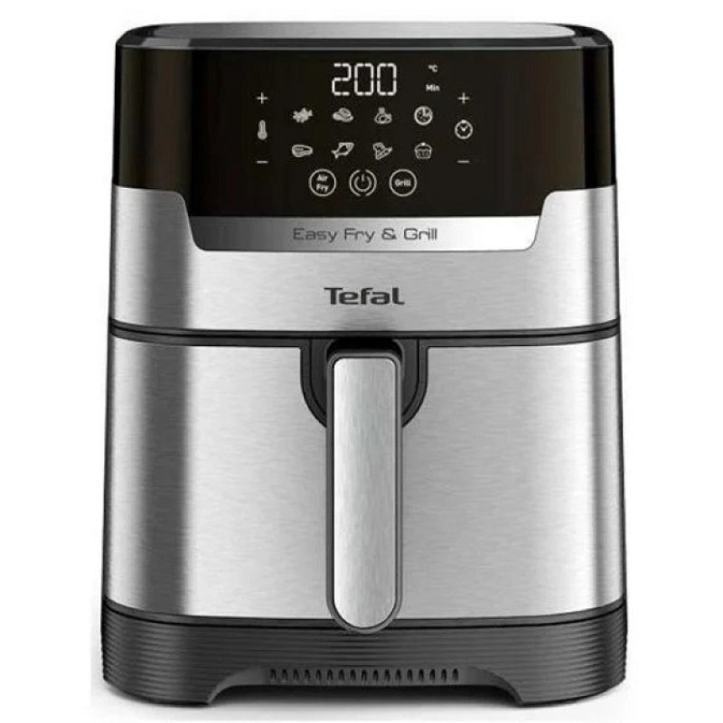 TEFAL Easy Fry & Grill Digit EY505 Φριτέζα Αέρος με Αποσπώμενο Κάδο 4.2lt Ασημί 0033314 TEFAL Easy Fry & Grill Digit EY505 Φριτέζα Αέρος με Αποσπώμενο Κάδο 4.2lt Ασημί 0033314