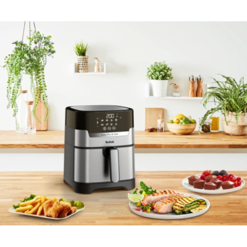 TEFAL Easy Fry & Grill Digit EY505 Φριτέζα Αέρος με Αποσπώμενο Κάδο 4.2lt Ασημί 0033314 TEFAL Easy Fry & Grill Digit EY505 Φριτέζα Αέρος με Αποσπώμενο Κάδο 4.2lt Ασημί 0033314