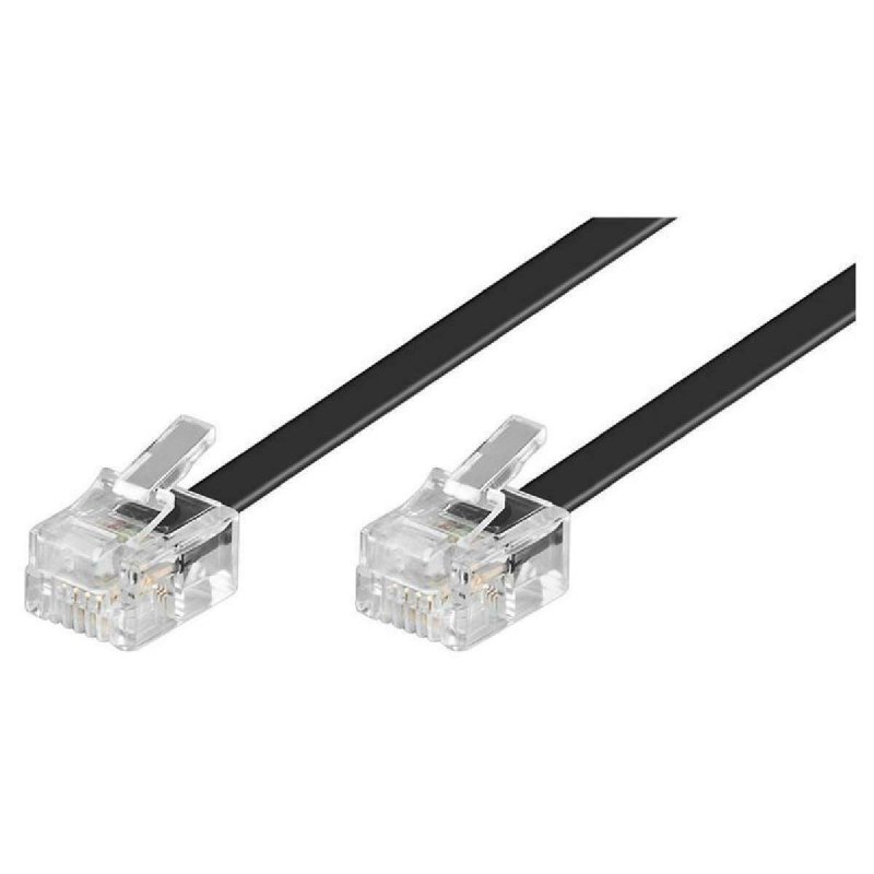 Goobay Flat Τηλεφωνικό Καλώδιο RJ11 6P4C 15m Μαύρο (50320) 0033713 Goobay Flat Τηλεφωνικό Καλώδιο RJ11 6P4C 15m Μαύρο (50320) 0033713