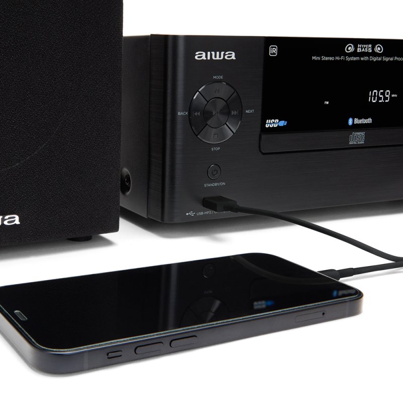 AIWA MSBTU-500 Ηχοσύστημα 2.0 50W με CD / Digital Media Player και Bluetooth Μαύρο 0033736 AIWA MSBTU-500 Ηχοσύστημα 2.0 50W με CD / Digital Media Player και Bluetooth Μαύρο 0033736